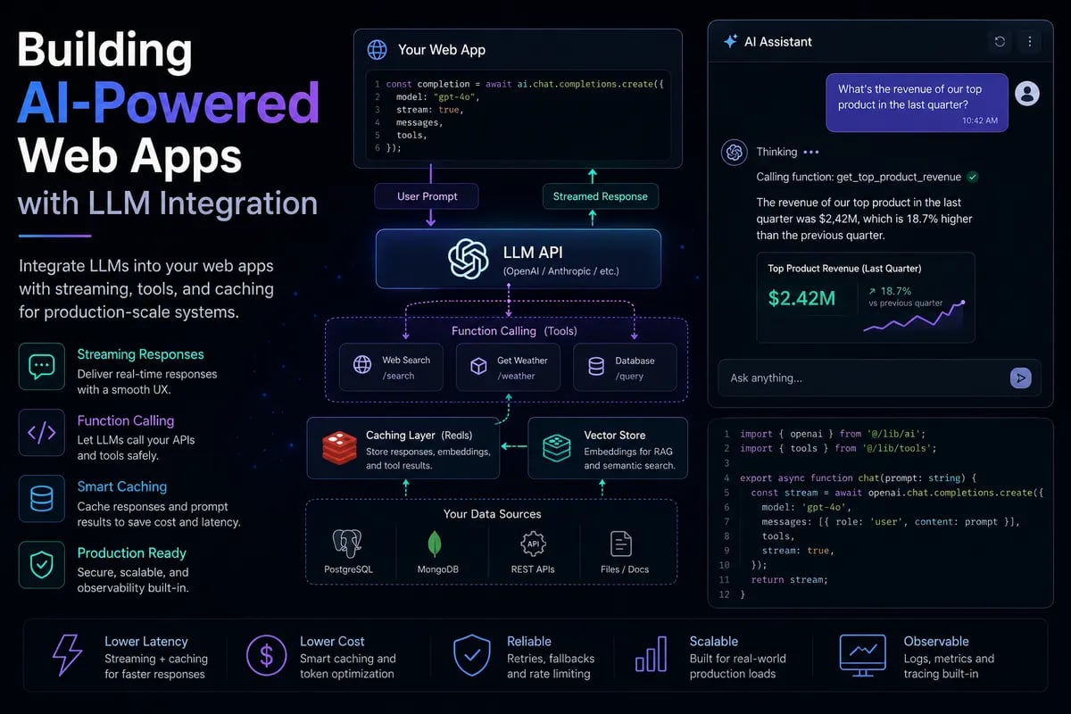 Featured image for blog post: Building AI-Powered Web Apps with LLM Integration