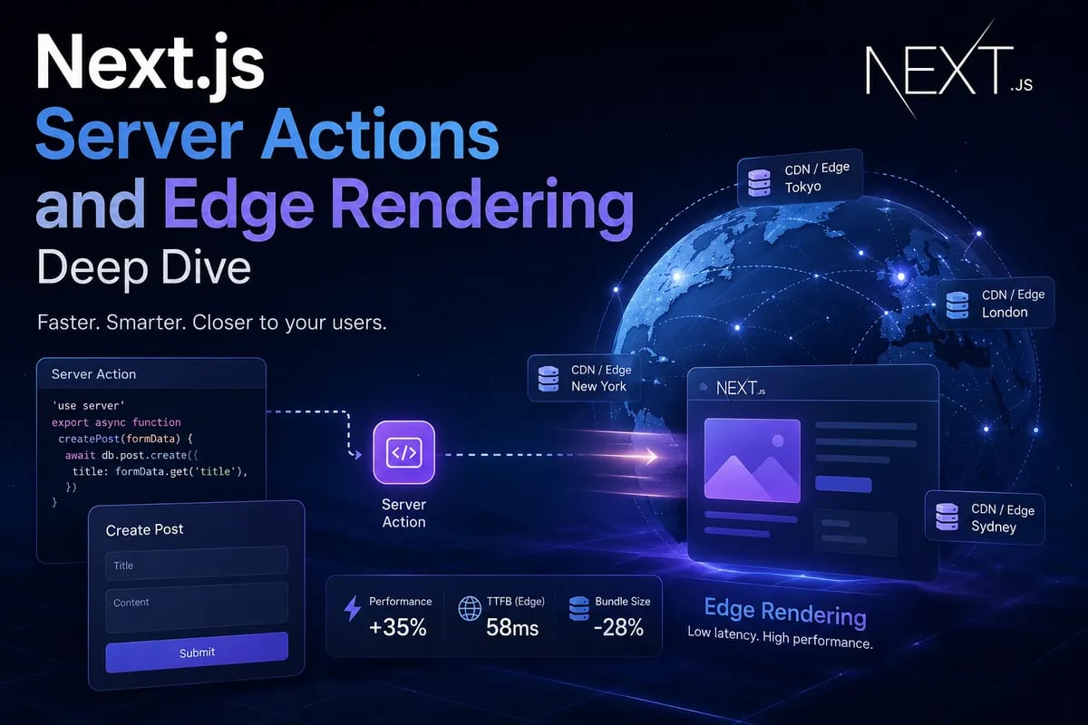 Featured image for blog post: Next.js Server Actions and Edge Rendering Deep Dive