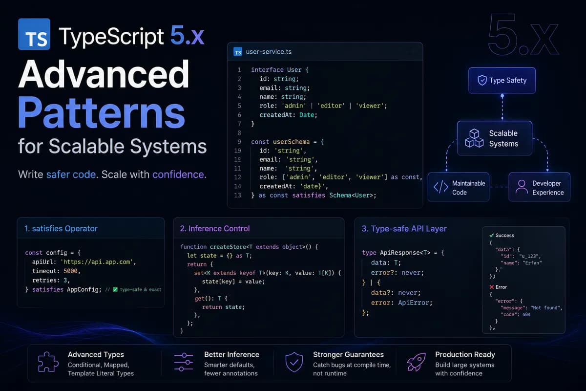 Featured image for blog post: TypeScript 5.x Advanced Patterns for Scalable Systems